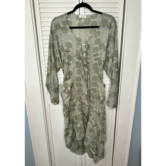 Krista Larson Stellah Long Sleeve Dress - 100% Cotton One Size - Picture 1 of 8
